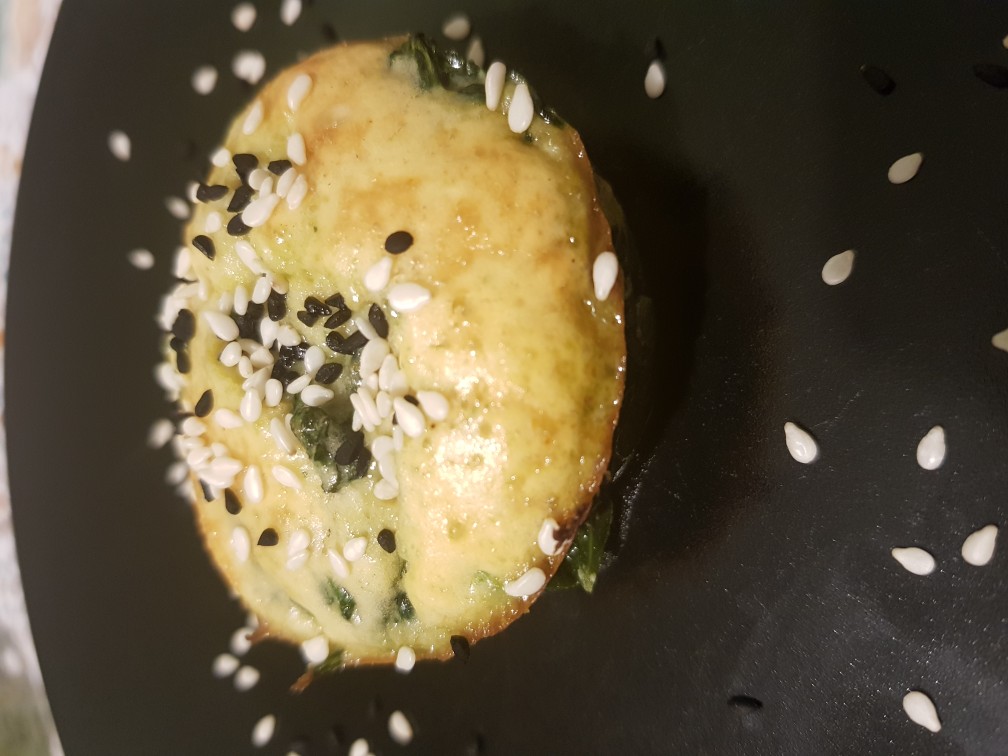 ПП омлет со шпинатом и творогом