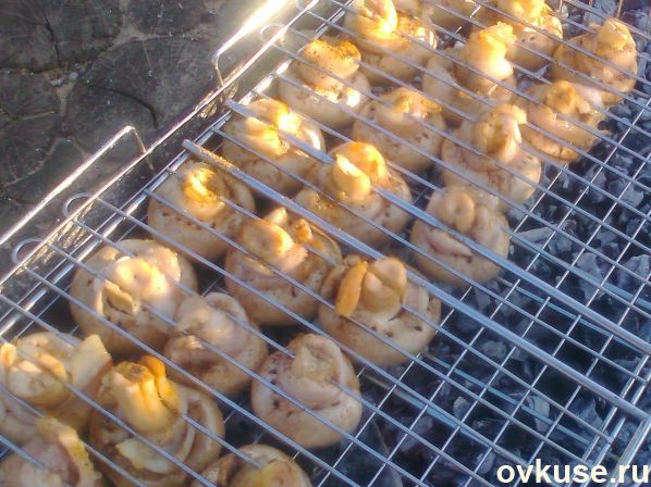 Шампиньоны гриль