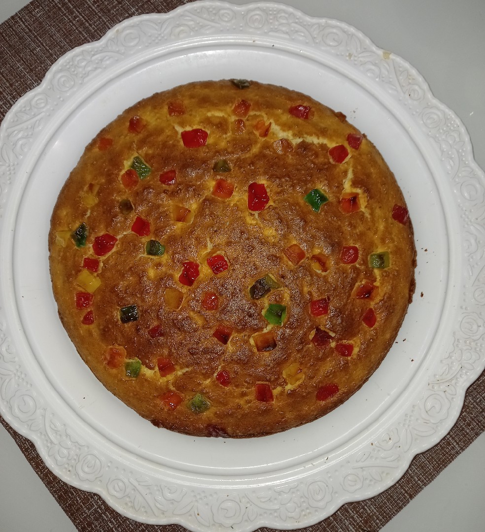 Творожный кекс с цукатами