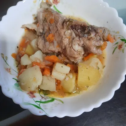 Картошка тушеная со свининой