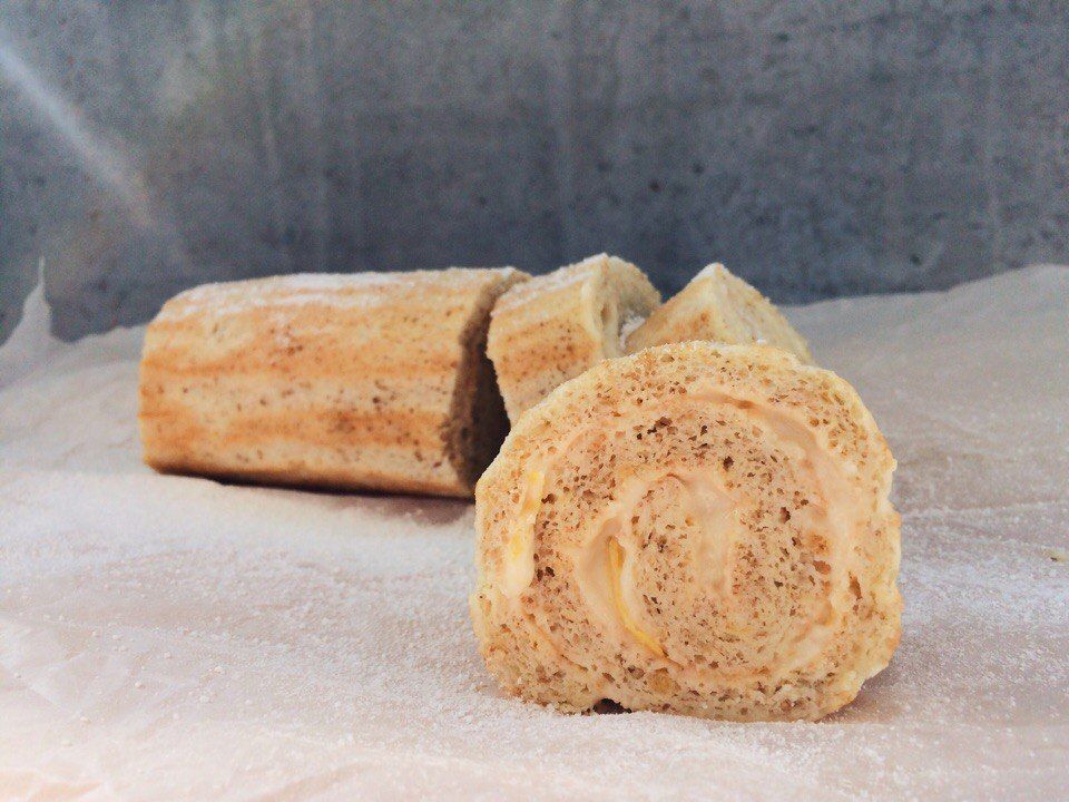 ПП-рулет с лимонным курдом без сахара, без масла (91 ккал)