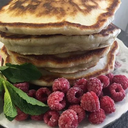 Малиновые панкейки из сухой смеси