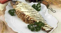 Фаршированный гречкой карп