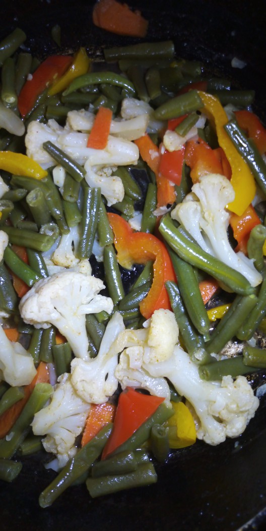 Салат из цветной капусты и стручковой фасоли — рецепт с фото пошагово