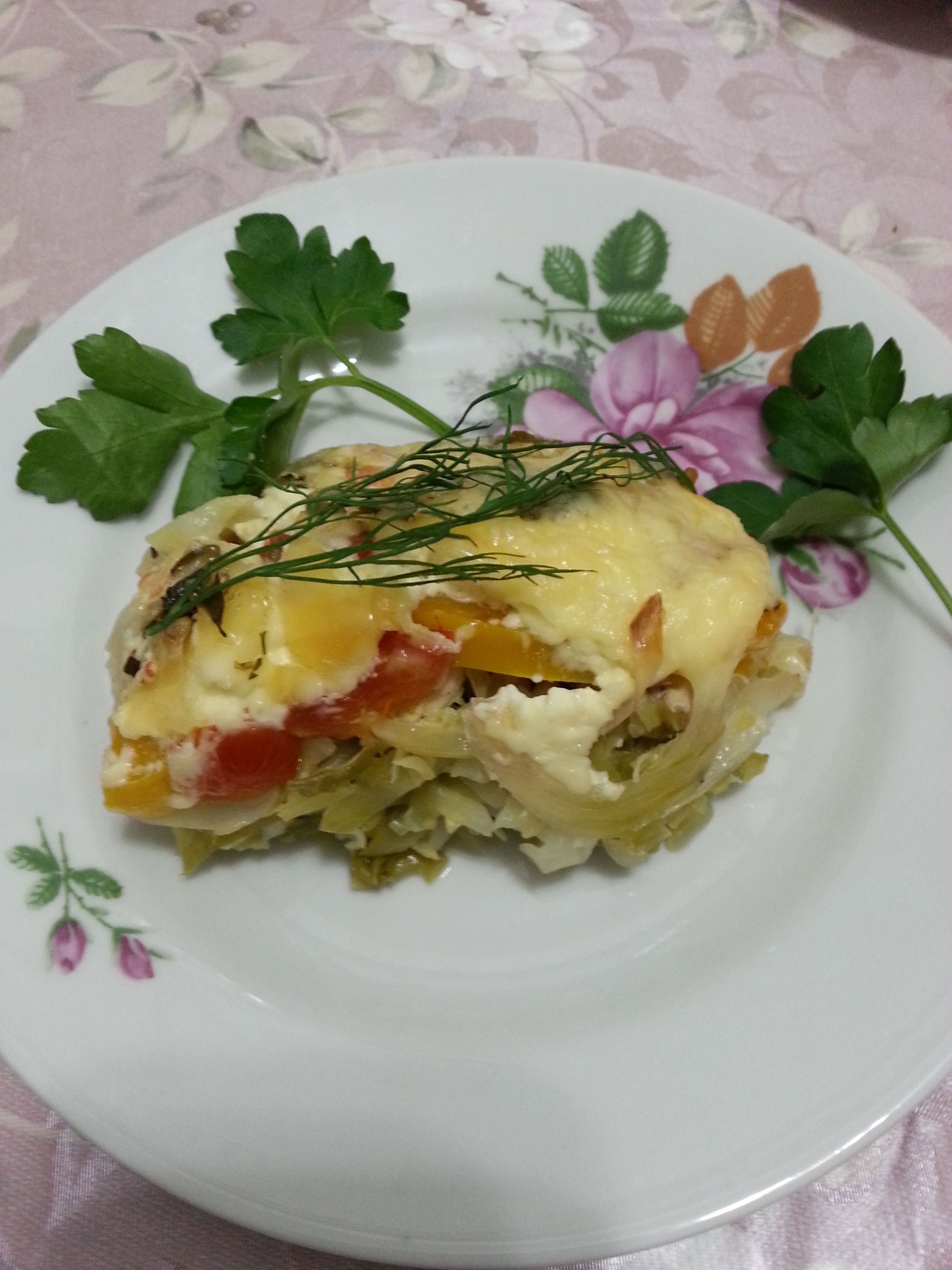 Куриная грудка в овощной шубке