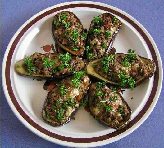 Фаршированные баклажаны с мясом