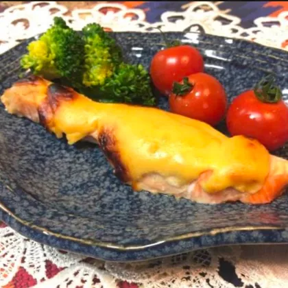 Японский запечённый лосось с майонезом и мисо пастой