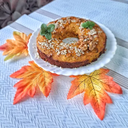 Тыквенный кекс с орехами