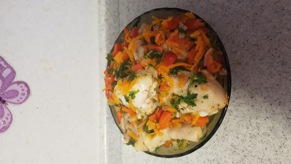 Голень куриная с овощами в кастрюле iCook