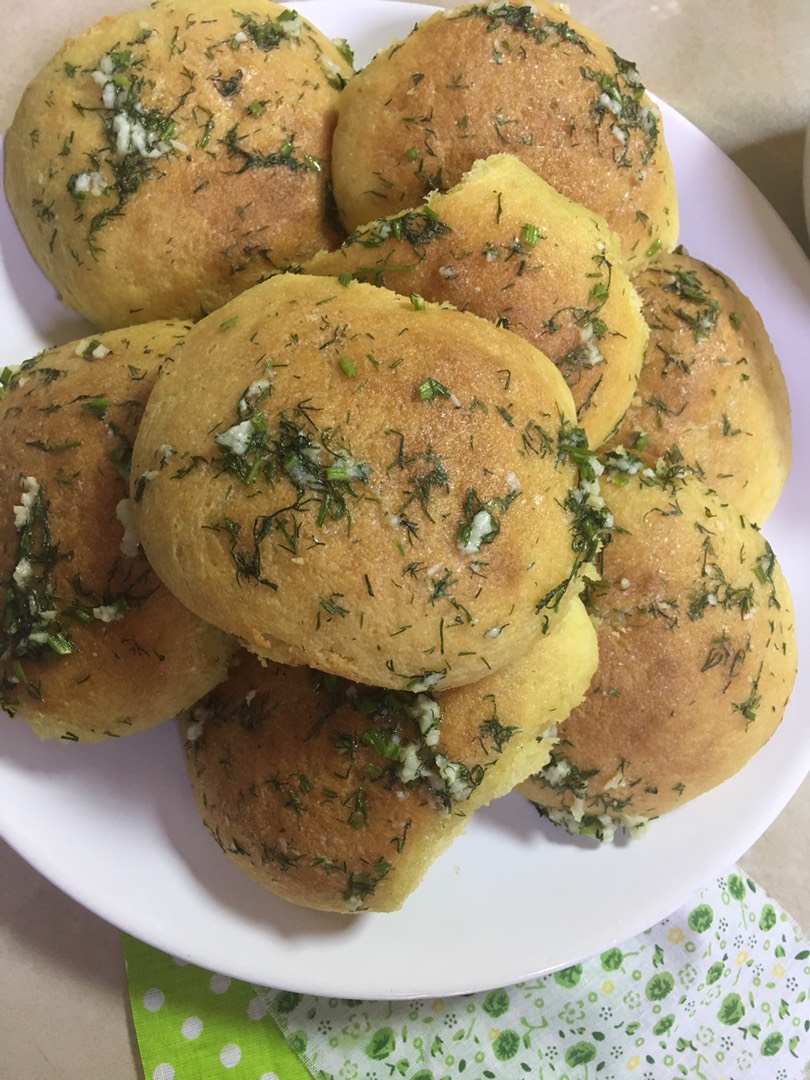 Булочки кукурузные, чесночные 🥯👩‍🍳