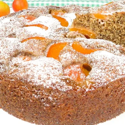 Абрикосовый пирог из кукурузно-орехового теста | Apricot рie from сorn-nut dough
