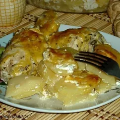 Картошка с куриными ножками в духовке