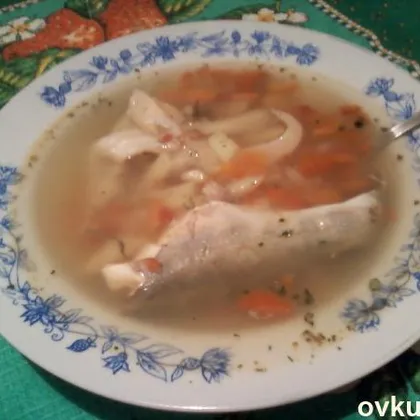 Вкусный рыбный суп с гольцом и брюшками семги