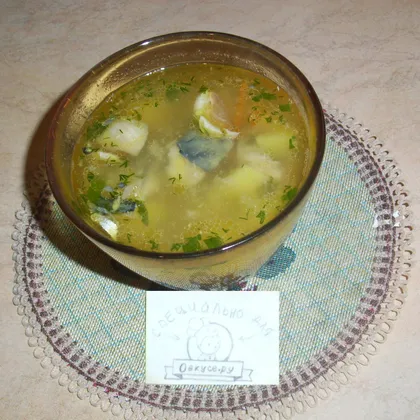 Суп с сельдереем и скумбрией