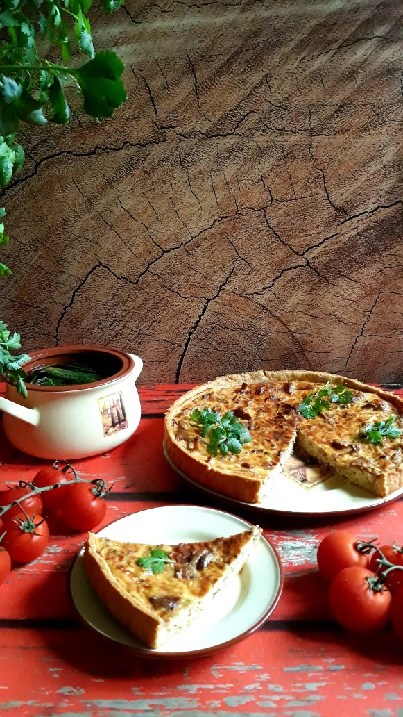 Киш с лисичками 🥧