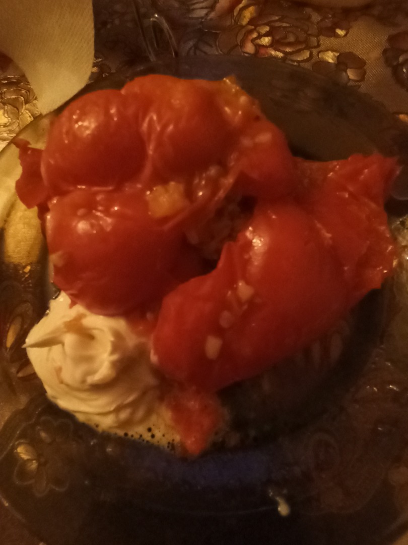 Печёный перец с мясом