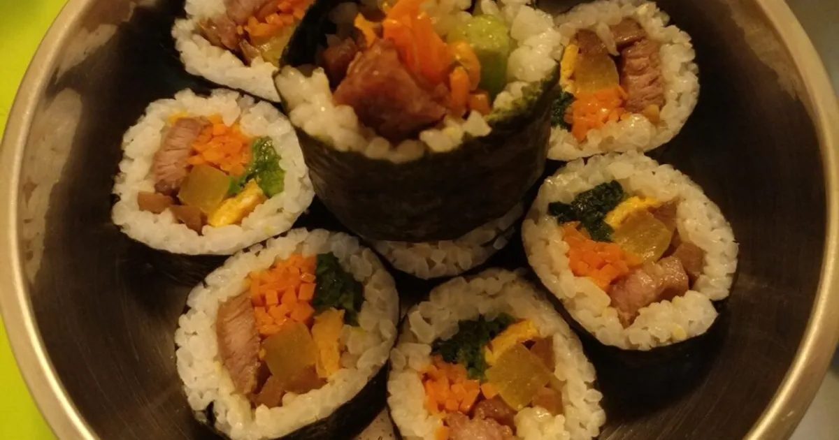 Корейские роллы "Кимпаб" рецепт с фото пошаговый от Варвара Филиппова ...