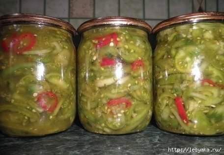 Салат "кобра" из зеленых помидоров