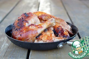 Запеченная курица каччиаторе с красно-винным маслом