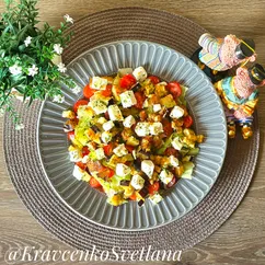 Салат с баклажанами и творожным сыром