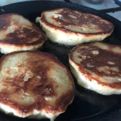 ПП оладушки с творогом и бананом