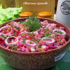 Салат из сельди с овощами