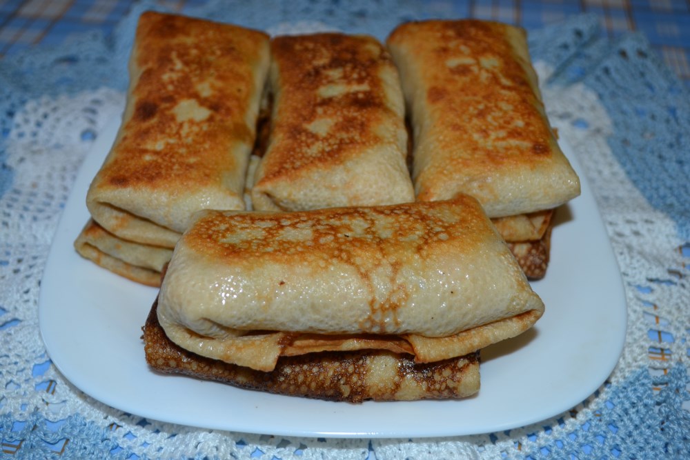 Блинчики с крабовым мясом