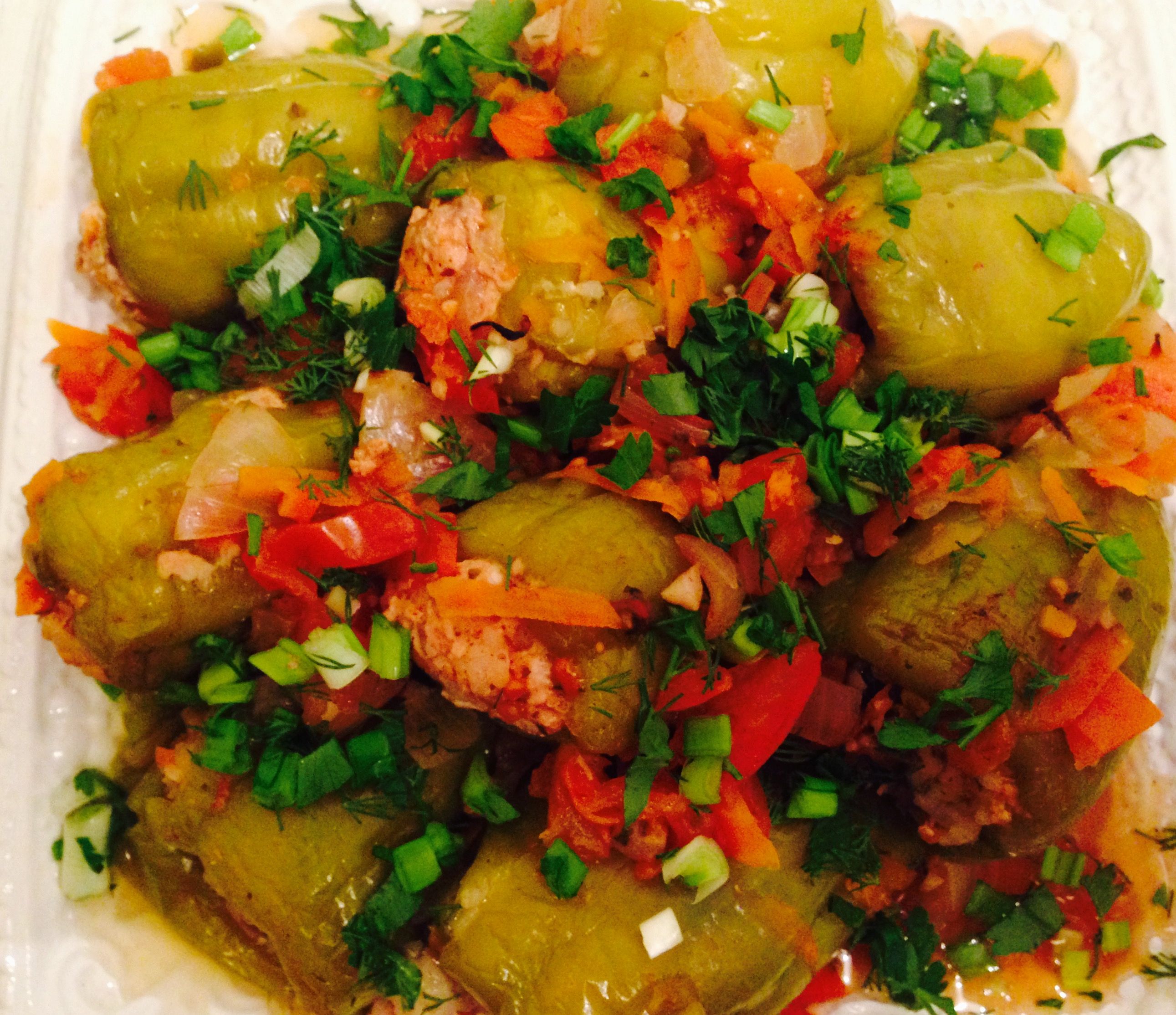 Перцы, фаршированные без капли жира