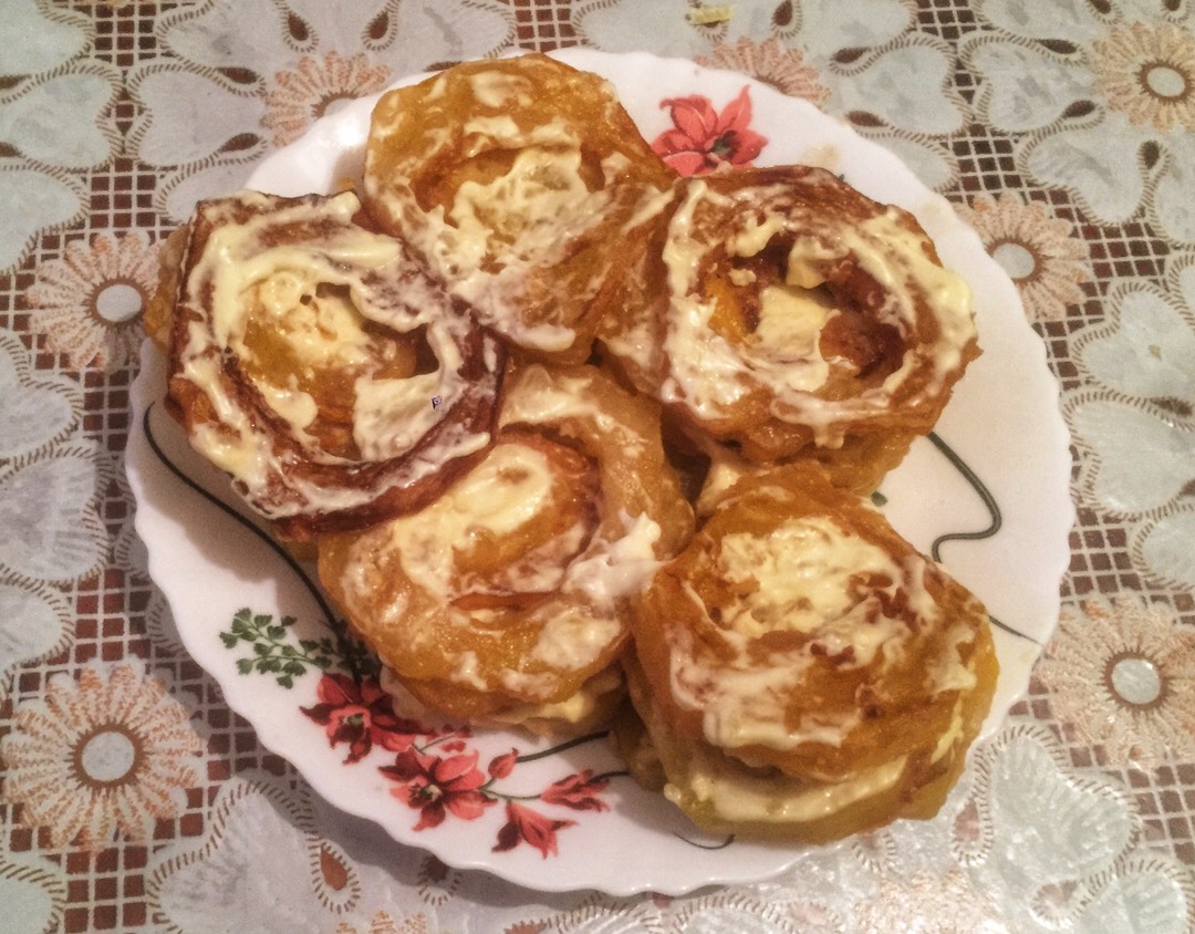 Кабачковые кольца с чесночным соусом