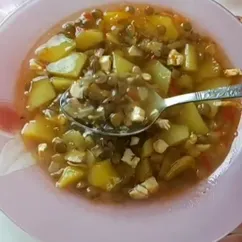 Чечевичный суп с курицей