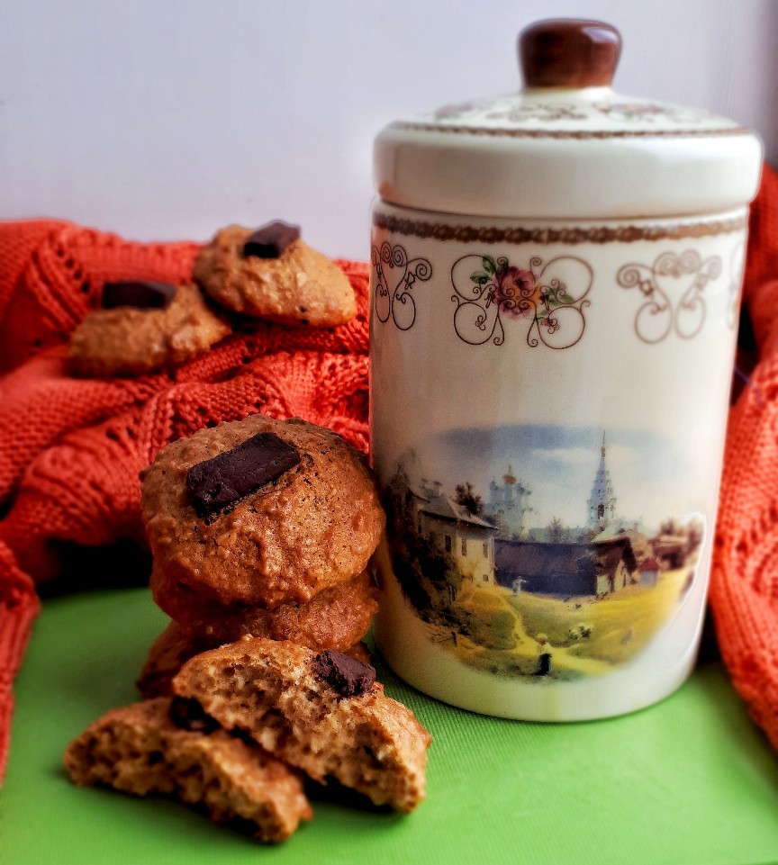 Тыквенные овсяное печенье с шоколадом 🍪