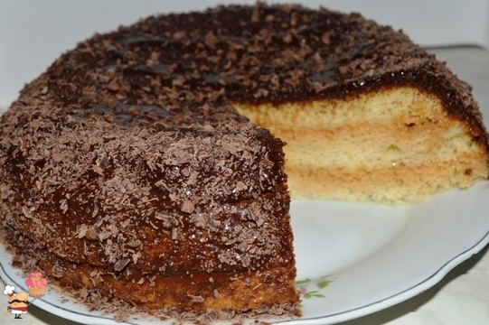 Бисквитный торт «Елизавета» со сгущенкой