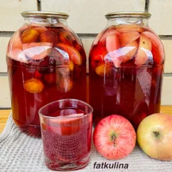 Сливовый компот на зиму с яблоком 🍎