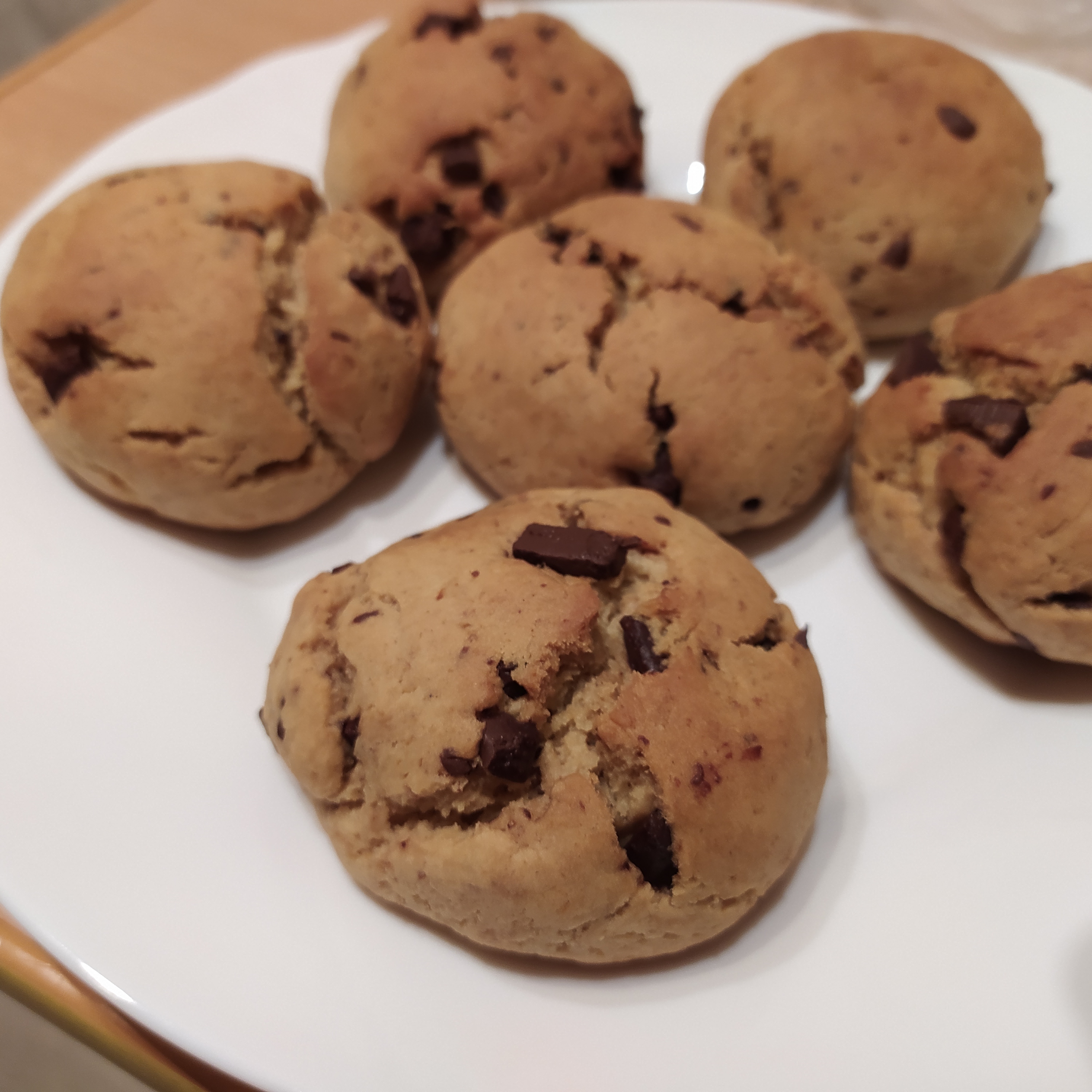 Печенье с арахисовой пастой и шоколадом (веганское)