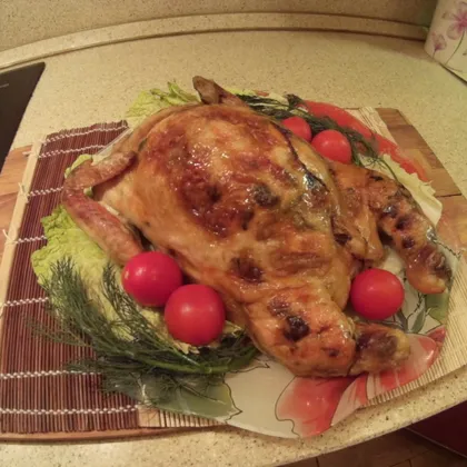 Курица фаршированная без костей на праздничный стол