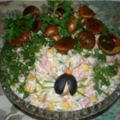 Салат из шампиньонов и яиц (I)