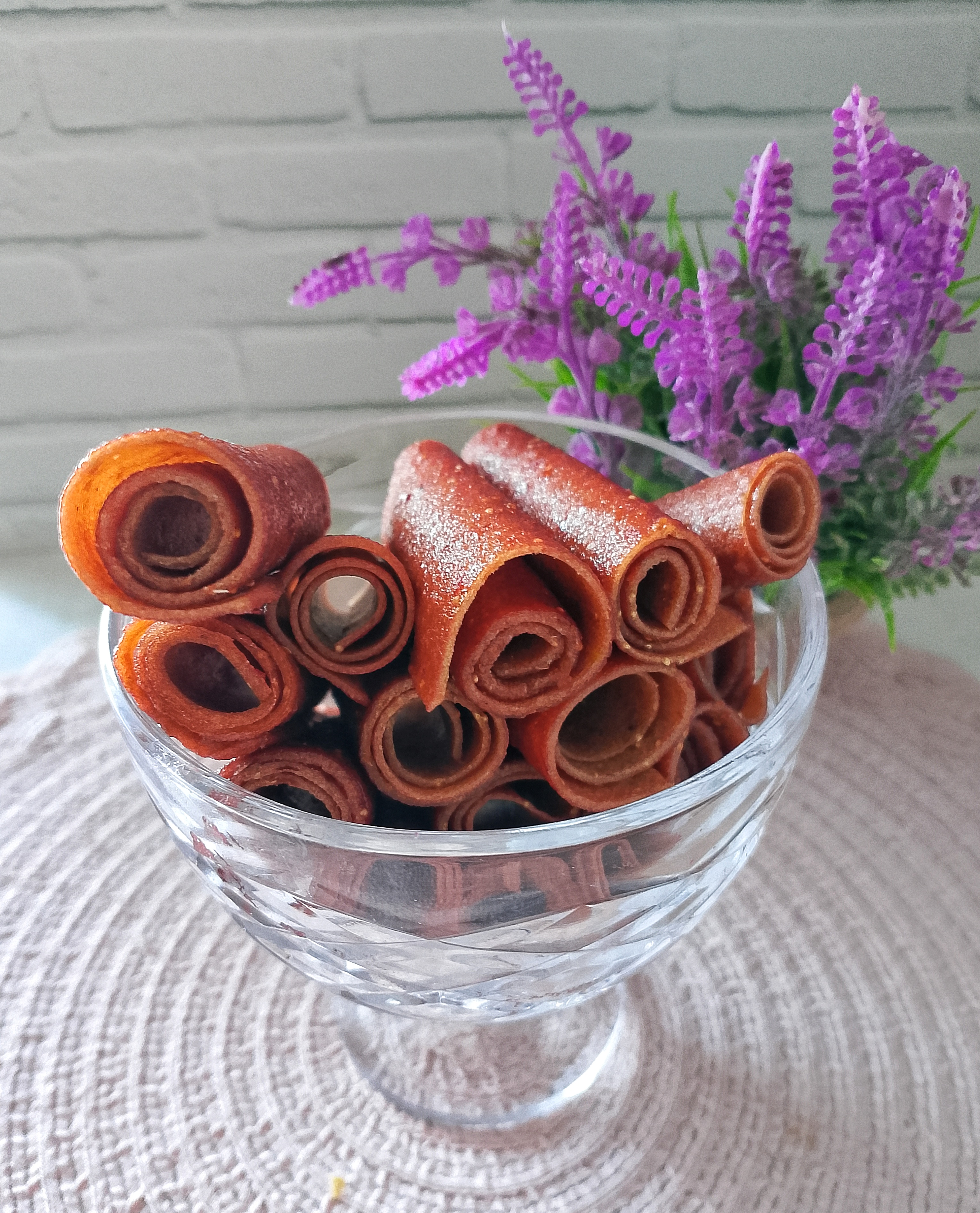 Яблочно-банановая пастила с клубничным вкусом