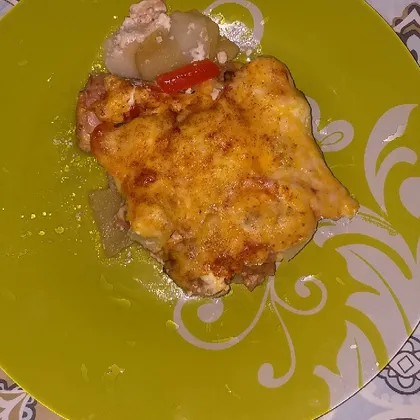 Картофельная запеканка с куриным мясом