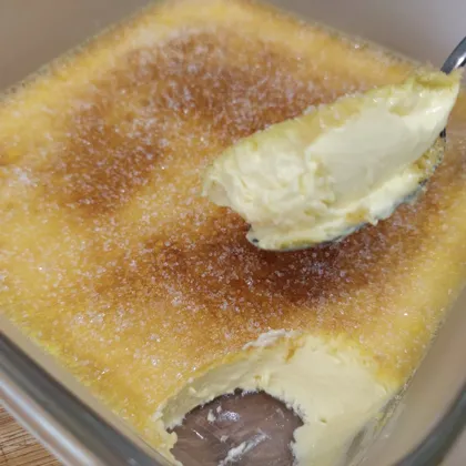 Десерт 'Крем - брюле' из сливок