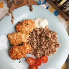Рубленые куриные котлеты с рисовой мукой