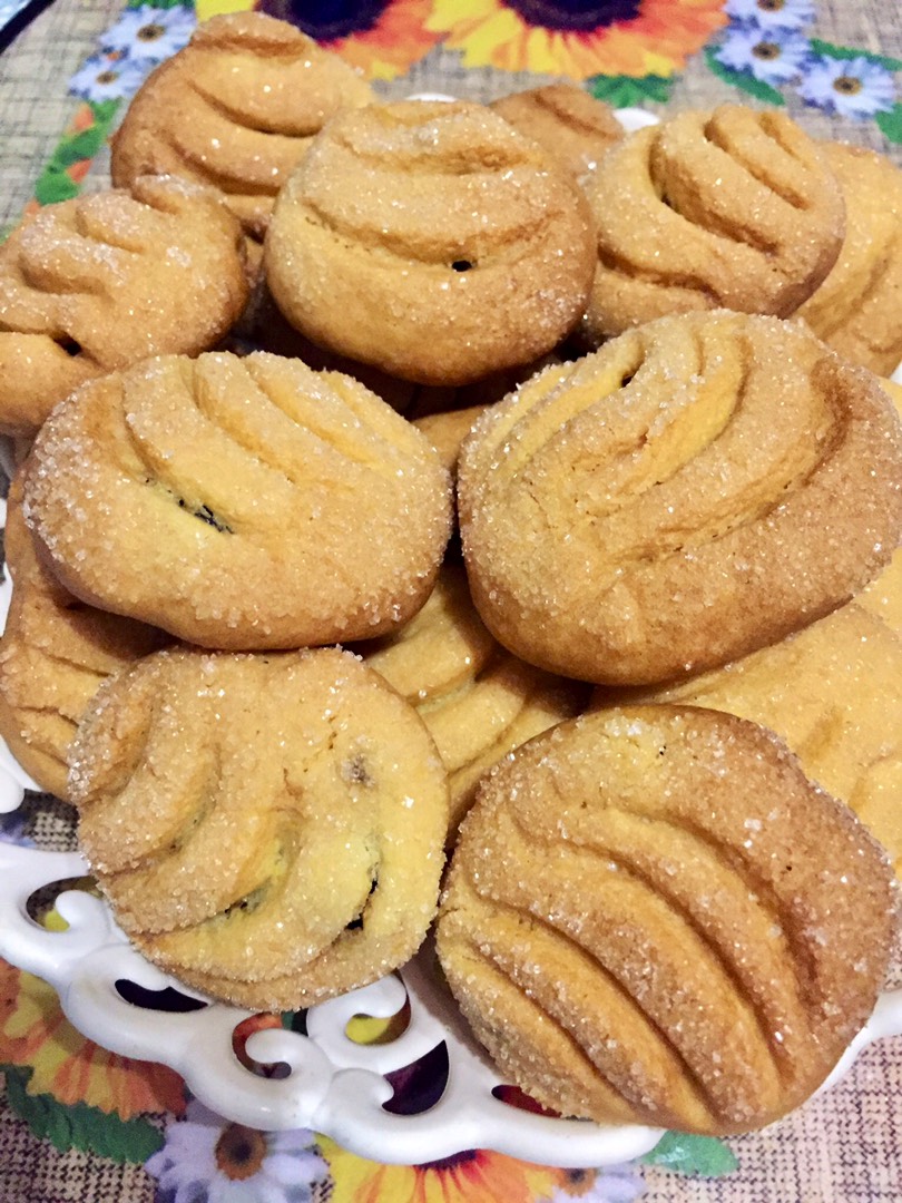 Сахарное печенье 🍪 с изюмом