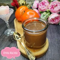 Десерт из хурмы и какао