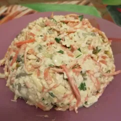 Куриный салат с корейской морковкой