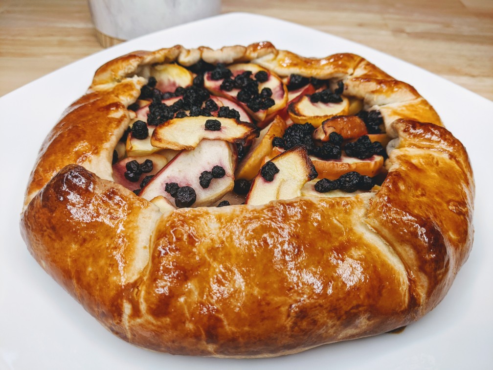 Галета с яблоками и голубикой!