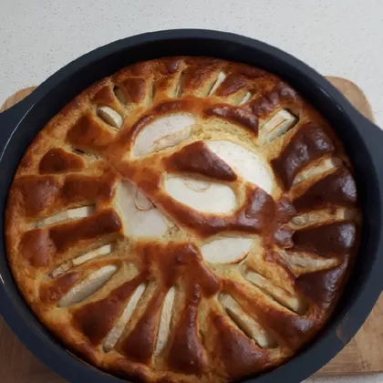 Французский творожный пирог с яблоками