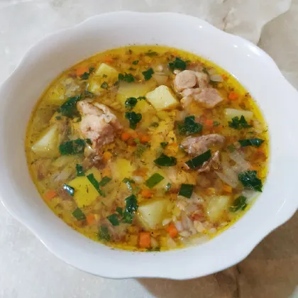 Очень вкусный и быстрый гречневый суп с курицей