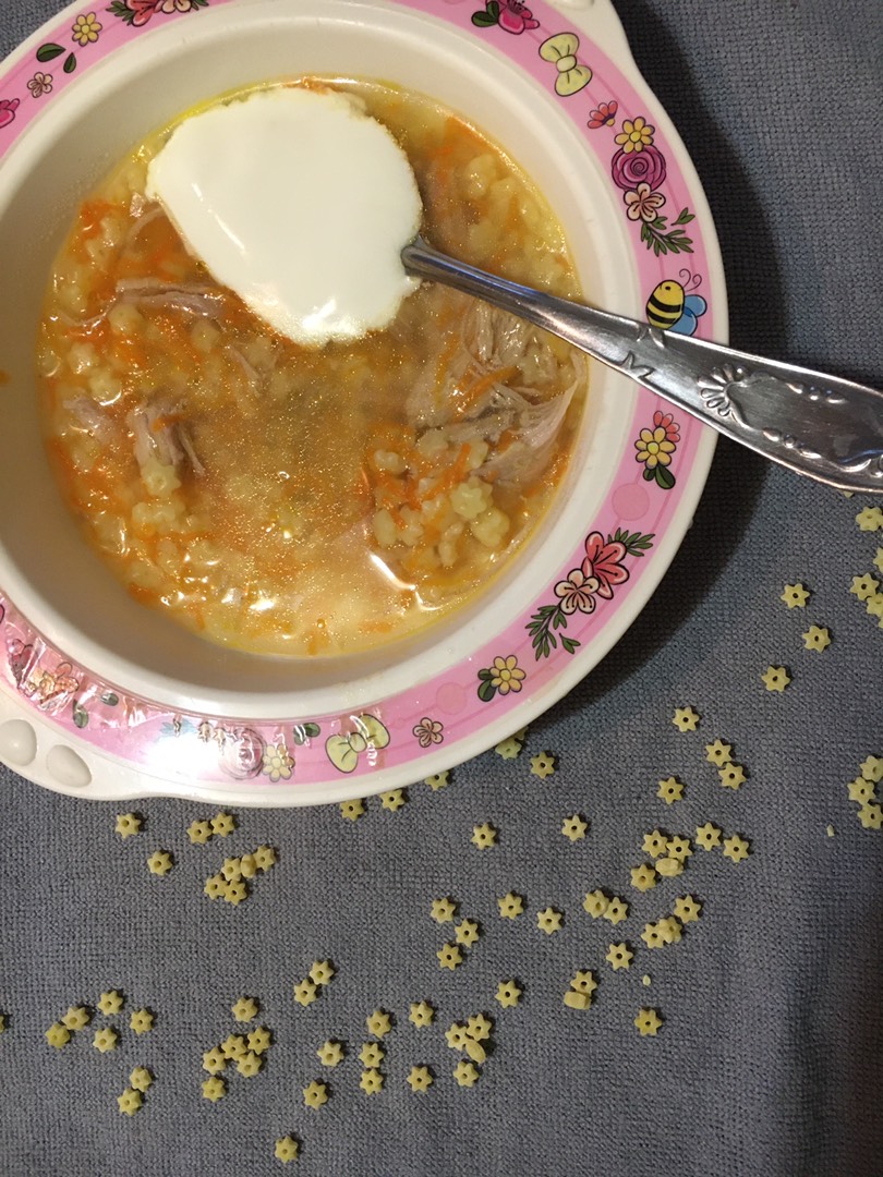 Детский куриный суп со звездочками, пошаговый рецепт с фотографиями – Русская кухня: Бульоны. «Еда»