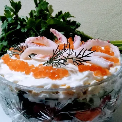 Салат из морепродуктов,,Белое море,,