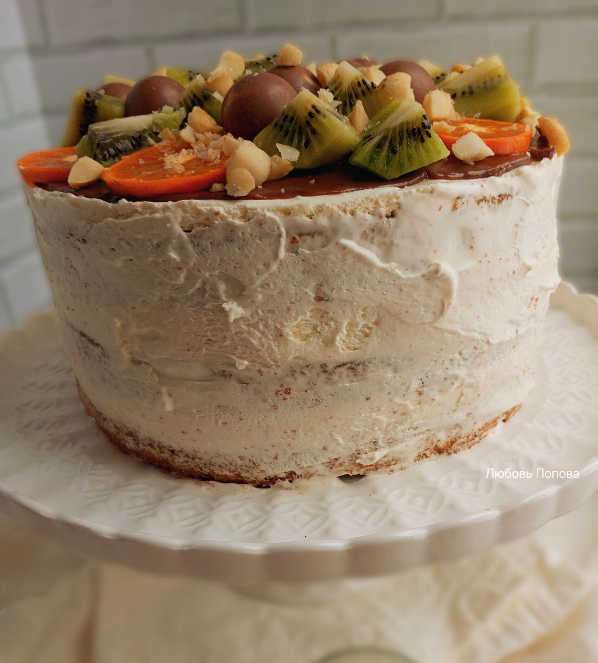 Тыквенный торт с мягкой солёной карамелью и сливочно-сырным кремом