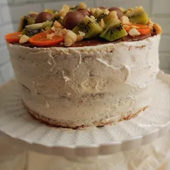 Тыквенный торт с мягкой солёной карамелью и сливочно-сырным кремом